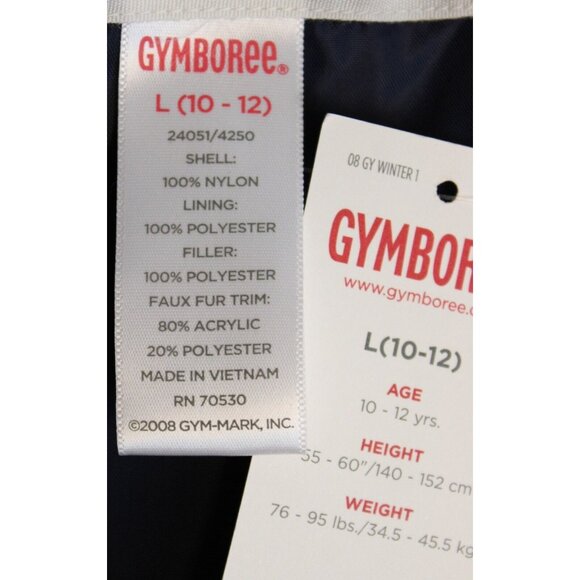 2008 Gymboree Candy Shoppe Water-Resistant Puffer Coat sz L 10-12 NWT Faux Fur - Picture 7 of 7